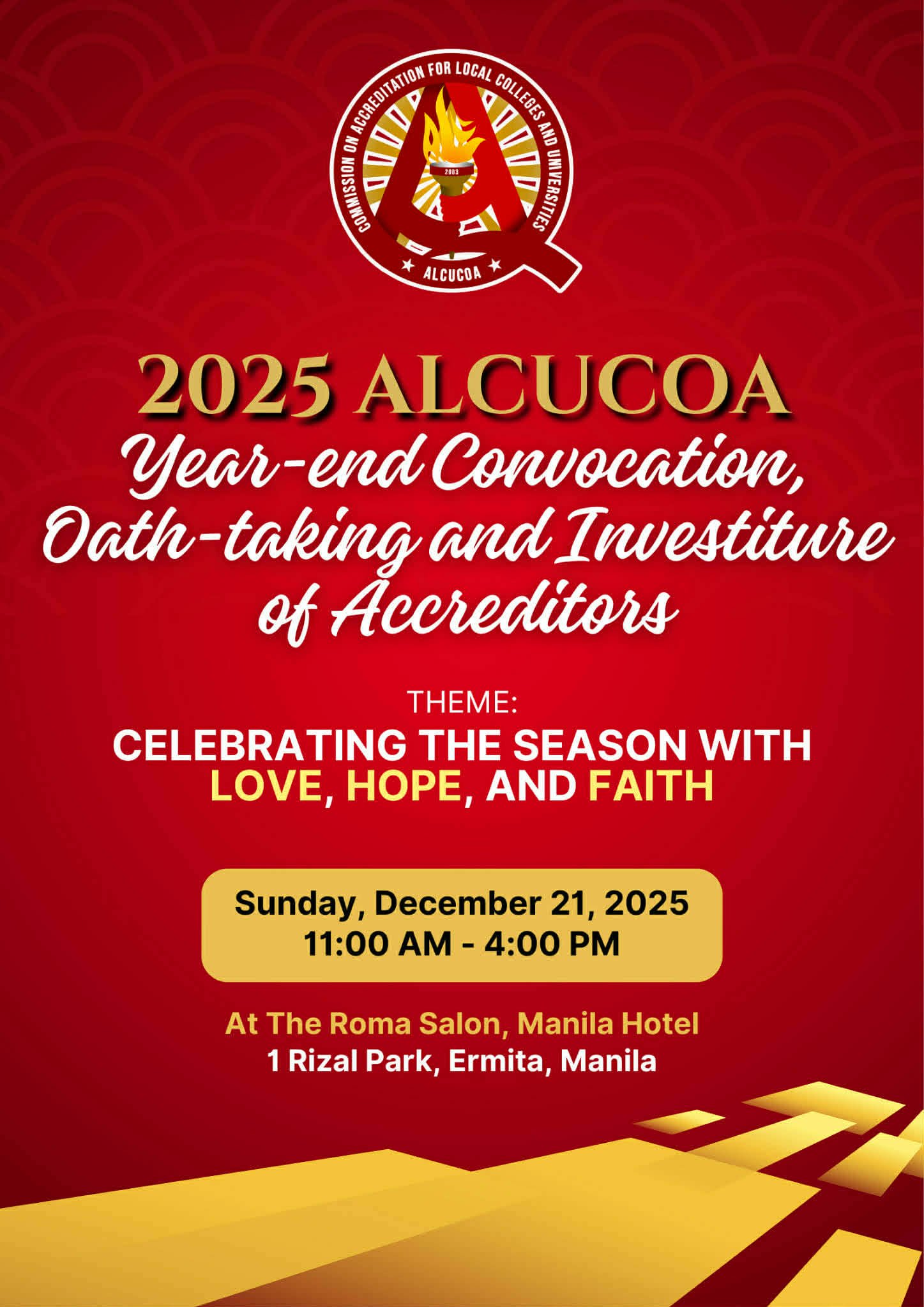 2025 Year-end Convocation, Oath-taking and Investiture of Accreditors